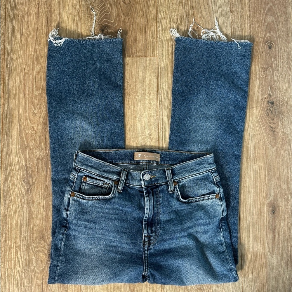 7 For All Mankind Light Blue Ankle Jeans - Picture 3 of 9